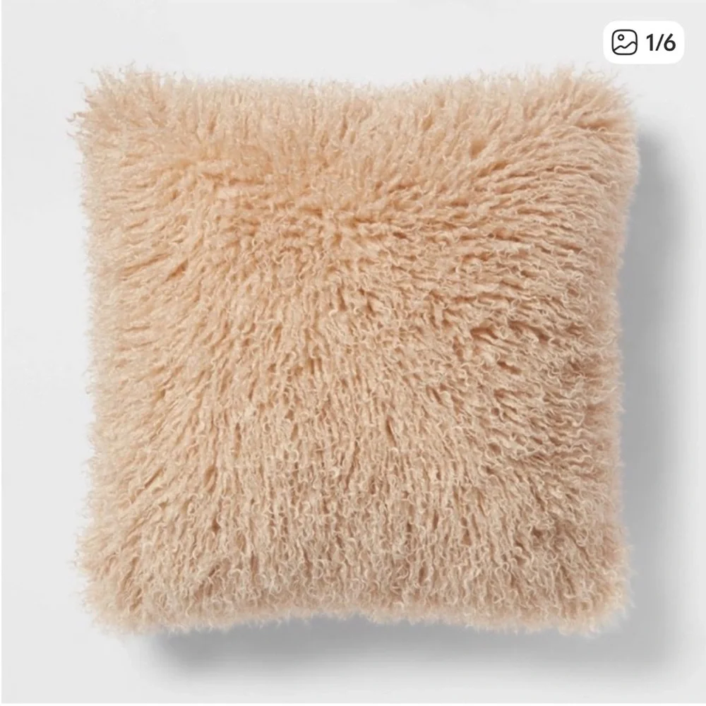 Euro Faux Mongolian Fur Decorative Throw Pillow from Threshold™